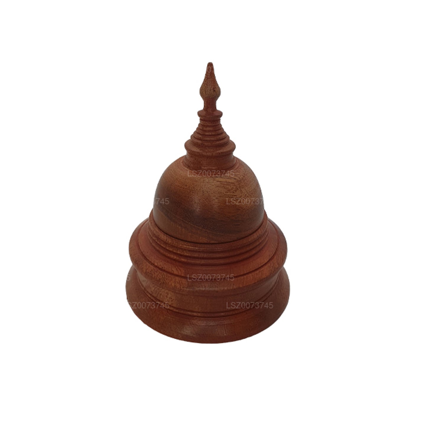 Stupa di Buddha in legno (altezza 4 pollici, larghezza 3 pollici)