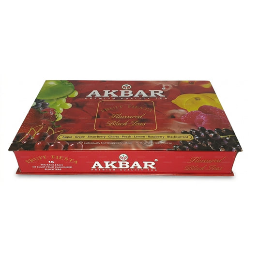 Akbar Fruit Fiesta Aromatizzato Tè Nero Confezione Regalo 80 Bustine di Tè (160g)
