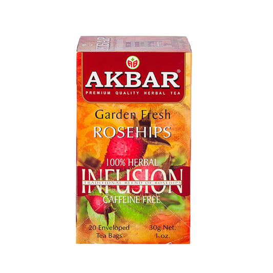 Akbar Garden Fresh Rosehips (30g) 20 Envelope Tea Bags