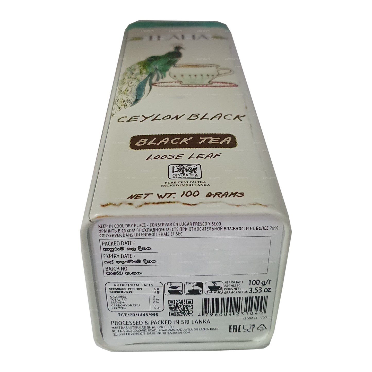 Tè nero Tealia Ceylon (100g)