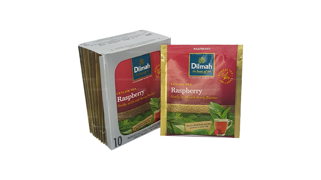 Dilmah Raspberry Tea (20g) 10 Individually Foil Wrapped Tea Bags