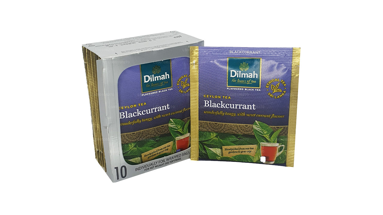 Dilmah Blackcurrent Tea (20 g) 10 bustine di tè confezionate singolarmente