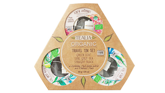 Tealia Organic Travel Pack - Gift Tea "15 Pyramid infusion Bags" (30g)